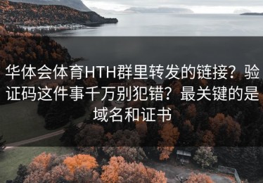 华体会体育HTH群里转发的链接？验证码这件事千万别犯错？最关键的是域名和证书