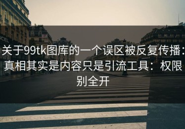 关于99tk图库的一个误区被反复传播：真相其实是内容只是引流工具：权限别全开